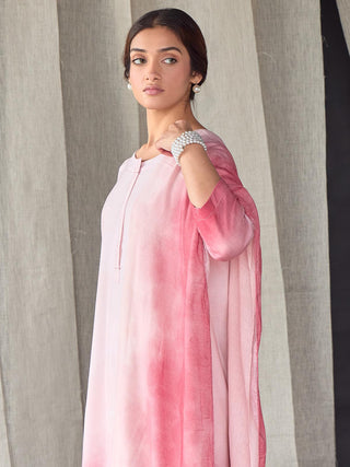 Astro Dust Ombre Linen Kurta Set Bombay Bloom