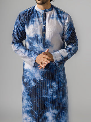 Tie Dye Cotton-Silk Kurta Bihart