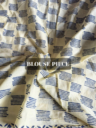 Naira Lime Yellow Block Printed Saree In Pure Mul Cotton