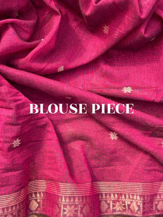 Angoori Wine Handloom Cotton Saree