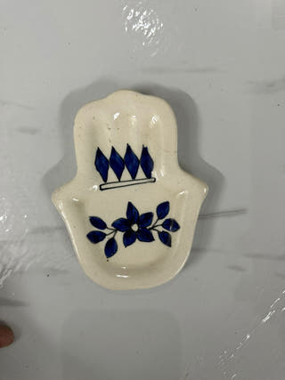 Hamsa Blue Pottery Multi-Purpose Plate
