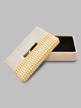 Wengi Handwoven Tissue Box White Veaves