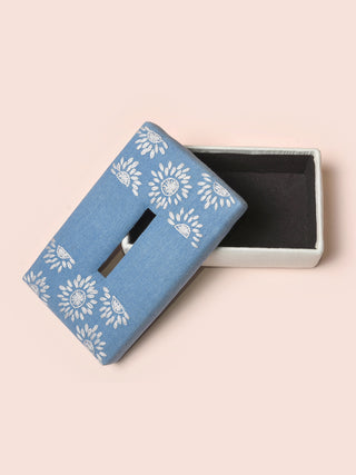 Joelle Handwoven Tissue Box Blue Veaves