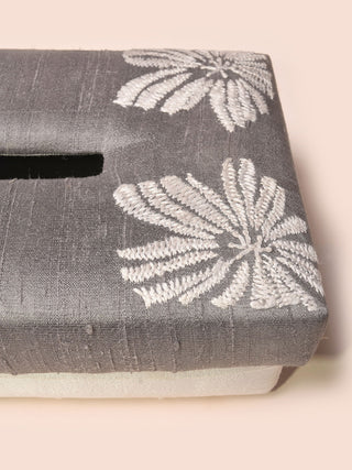 Gloria Handwoven Tissue Box Grey Veaves