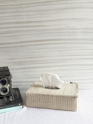 Lagom Handwoven Tissue Box Off White Veaves