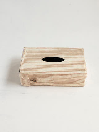 Lagom Handwoven Tissue Box Off White Veaves