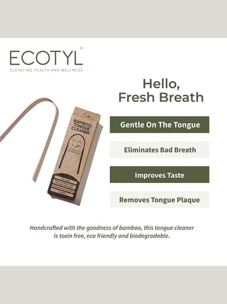 Bamboo Tongue Cleaner Set of 2 Ecotyl