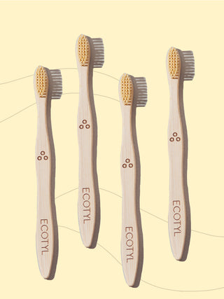 Bamboo Tooth Brush Ultra Soft Bristles - Set of 6 Ecotyl