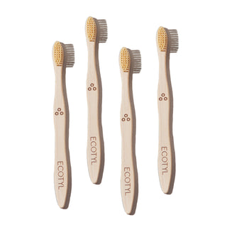 Bamboo Tooth Brush Ultra Soft Bristles - Set of 4 Ecotyl