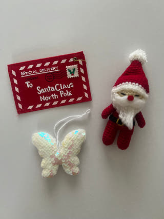 Little Butterfly Christmas Ornament Little Canvas White