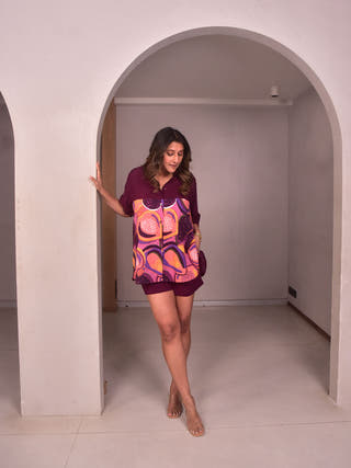 Berry Printed Co-ord Set