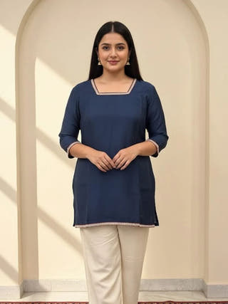 Neelam - Deep Blue Kurti