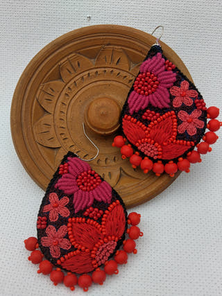 Blush Earrings Navy Blue