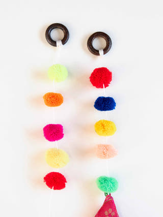 Upcycled Boho Triangles Festive Decoration String Hanging Party Prop Use Me Works