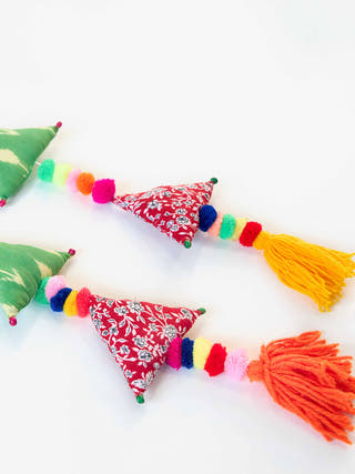 Upcycled Boho Triangles Festive Decoration String Hanging Party Prop Use Me Works