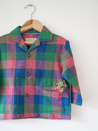 Cloud Drift Oversized Shirt In Handwoven Cotton