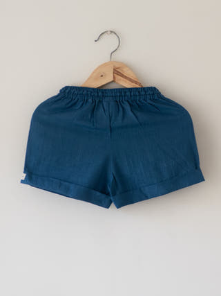Skygaze Blue Handwoven Cotton Unisex Shorts