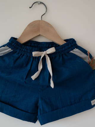 Skygaze Blue Handwoven Cotton Unisex Shorts