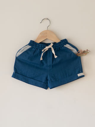 Skygaze Blue Handwoven Cotton Unisex Shorts