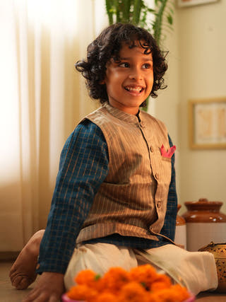 Indu Bandi Gold Nehru Jacket