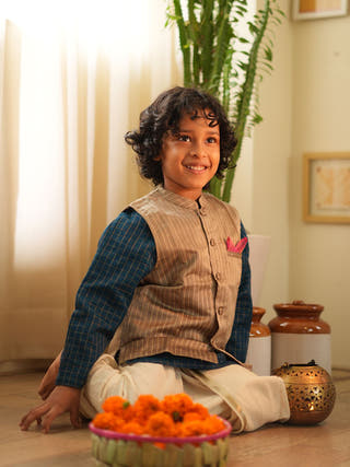 Indu Bandi Gold Nehru Jacket