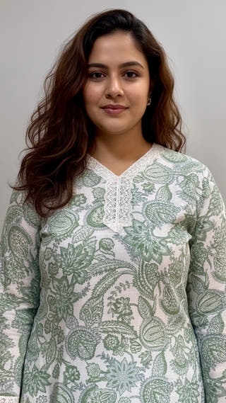 Avani Mint Bloom Kurti