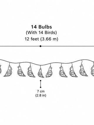Birds Fairy Lights - Dimensions