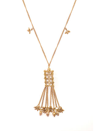 Tulip Radiance Brass Necklace Gold Miharu