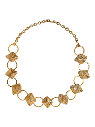 Intricate Charms Brass Necklace Gold Miharu