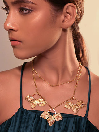 Jasmine Brass Necklace Gold Miharu