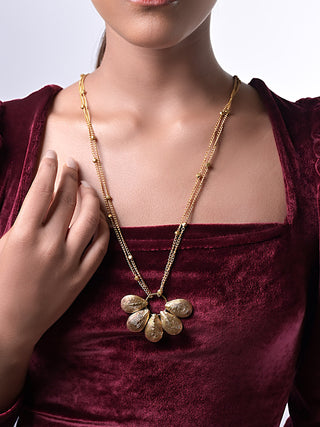 Daisy Dreams Brass Necklace Gold Miharu