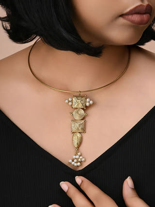 Vanya Hasuli Dokra Necklace