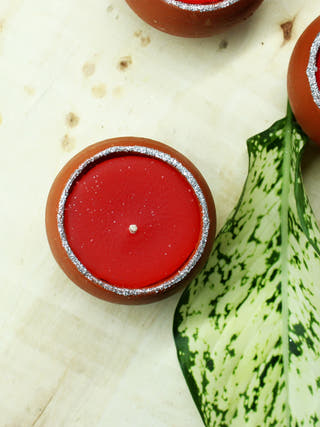 Dome Terracotta Candles - Set of 4