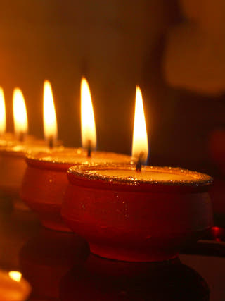 Multicolour Handi Terracotta Candles - Set of 12