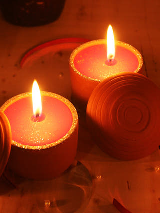 Handcrafted Bud Candle Pod - Set of 2