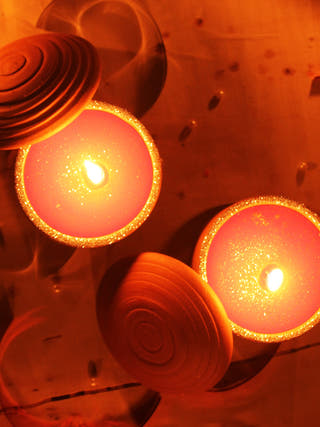 Hut Premium Soy Wax Blend Terracotta Candles - Set of 2