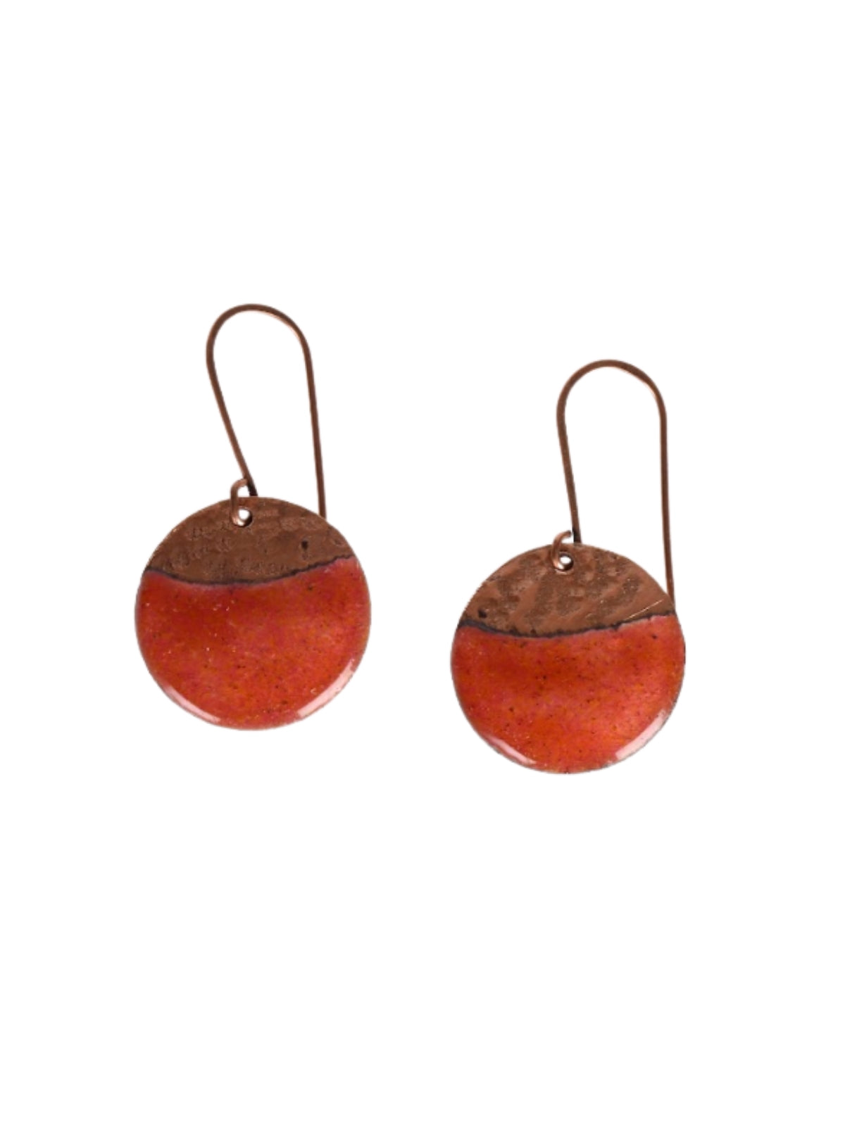 Aruna Trupta-Chandra Red Copper Enamel Earrings image 1