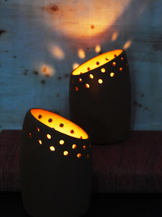 Bud Terracotta Candle Pod - Set of 2