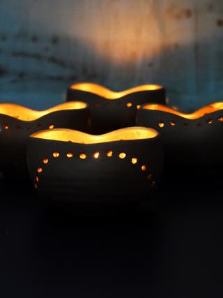 Chirag Terracotta Candle Holder - Set of 4