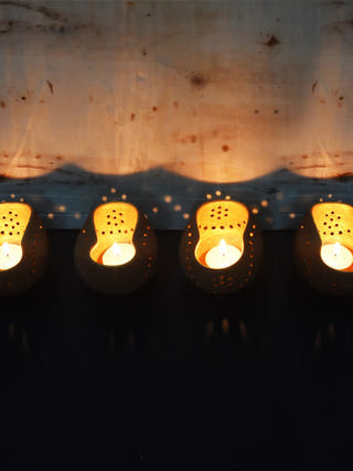 Chirag Terracotta Candle Holder - Set of 4