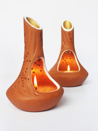 Fountain Candle Holder - Set of 2