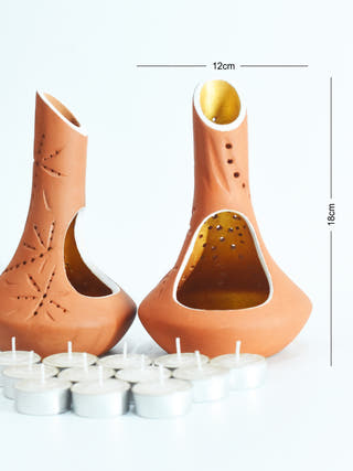 Fountain Candle Holder - Set of 2