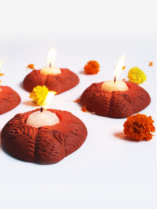 Peacock Candle Holder - Set of 6