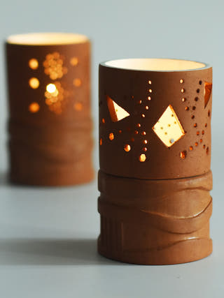 Straw 0.3 Candle Holders