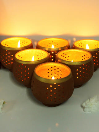 Tub Tea Light Holder - Set of 6