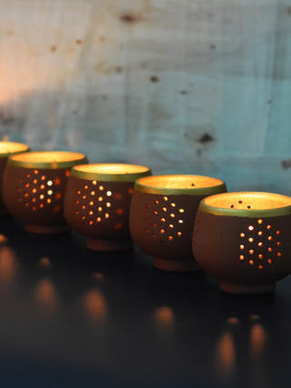 Tub Tea Light Holder - Set of 6