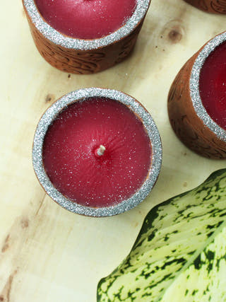 Bliss Cylinder Terracotta Candle - Set of 4