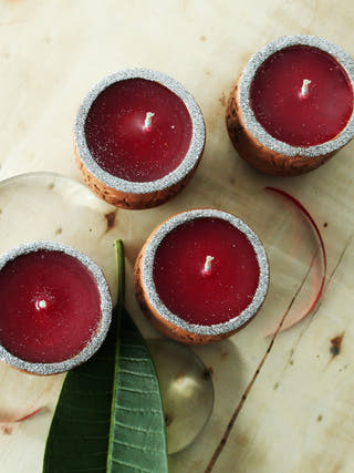 Bliss Dome Bottom Cylinder Terracotta Candle - Set of 4