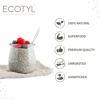 Chia Seeds Raw Rich in Antioxidants & Fibre Ecotyl