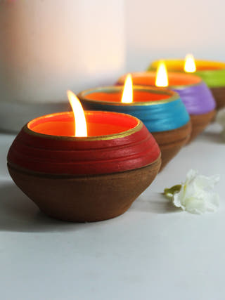 Pot Dabar Candle Holder - Set of 4